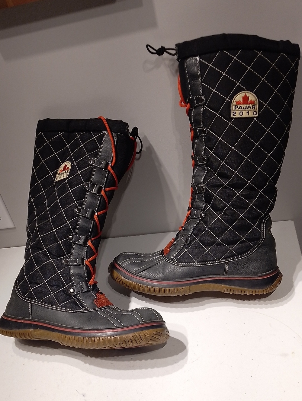 Pajar Canada Freestyle Grip Snow Boots Quilted Black Duck Boots Size 7